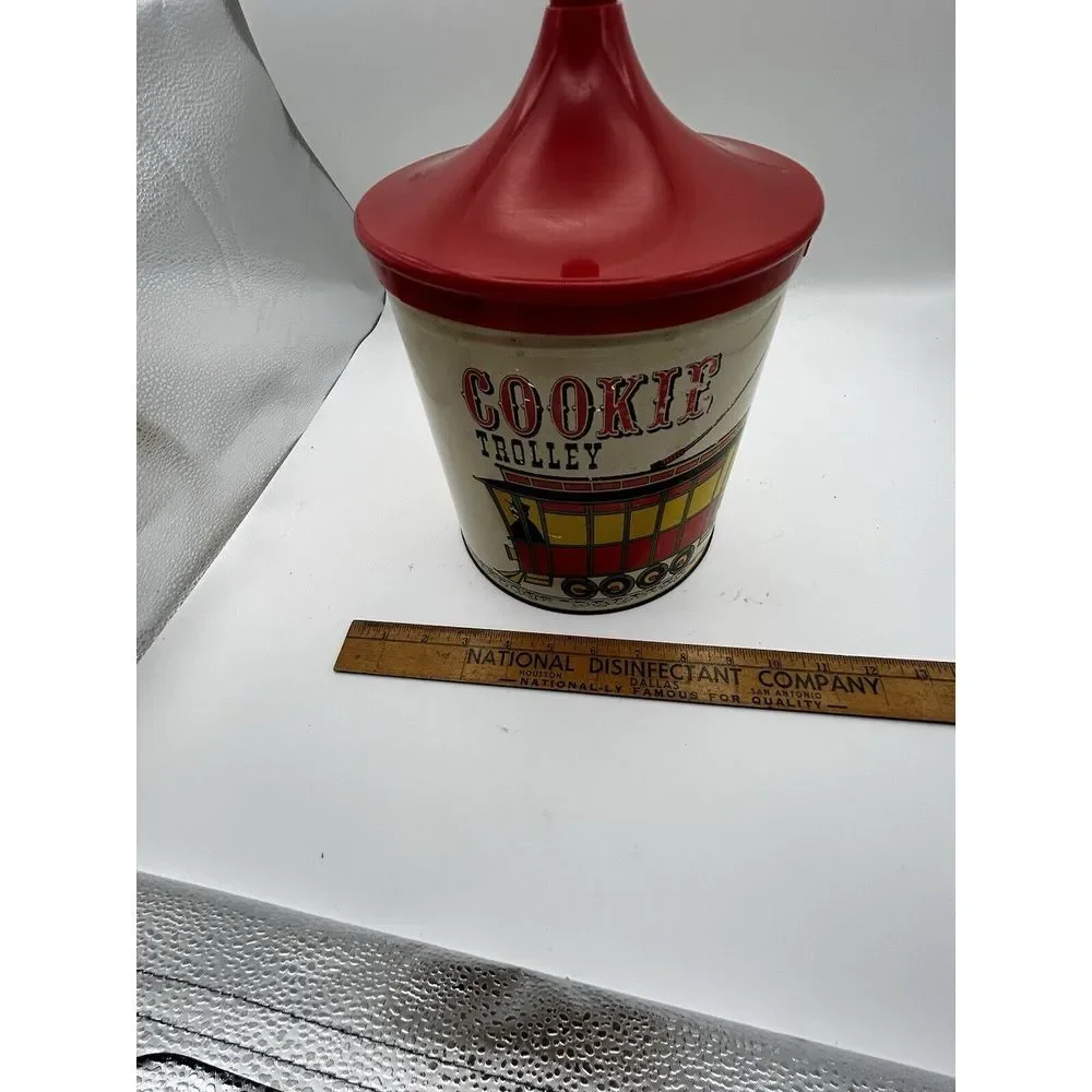 Vintage Ballonoff Cookie‎ Canister Cookie Trolley Metal Tin Container
